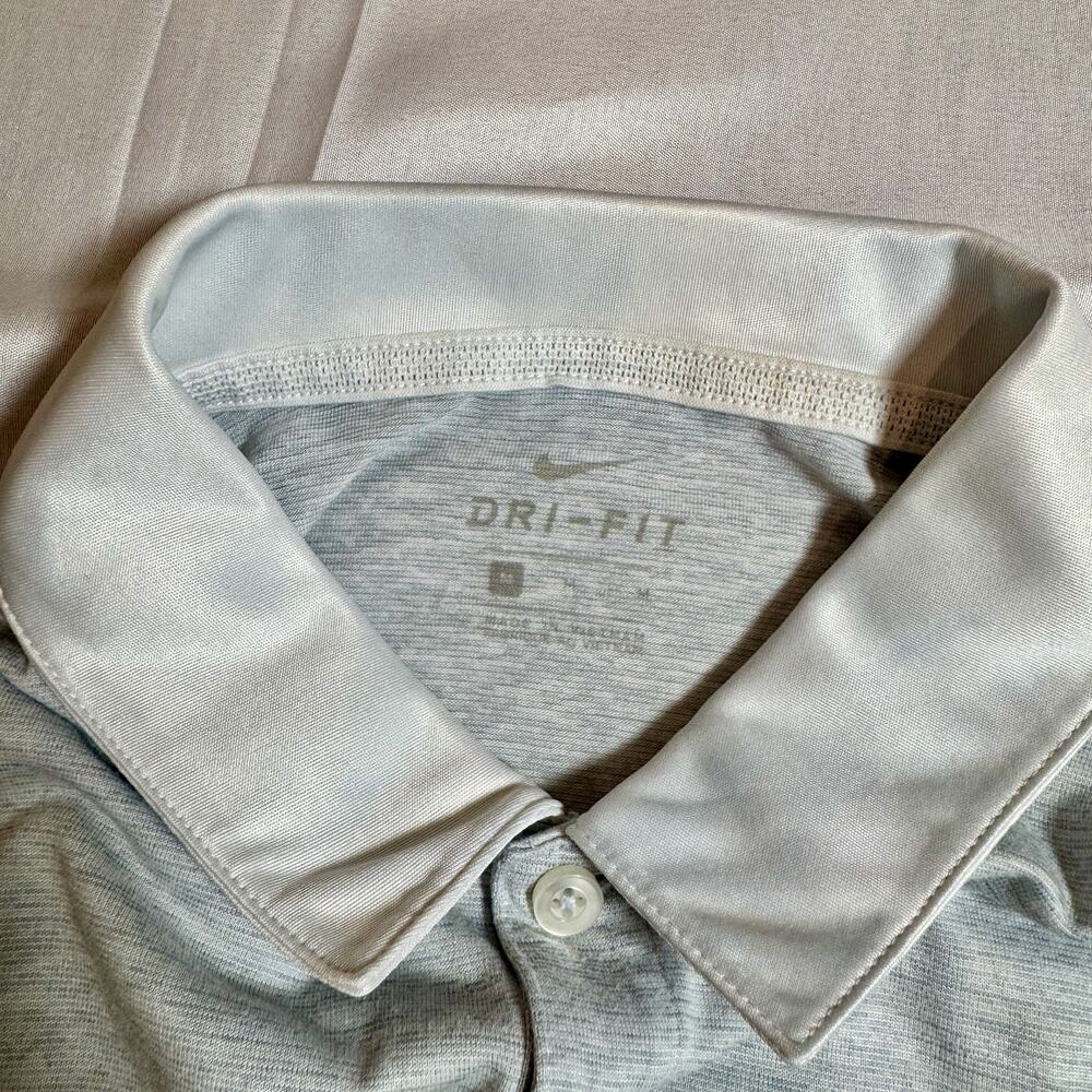 Nike Polo Shirt On Field Dry Fit Men's Medium Gray Golf Activewear Coachwear - Picture 10 of 10